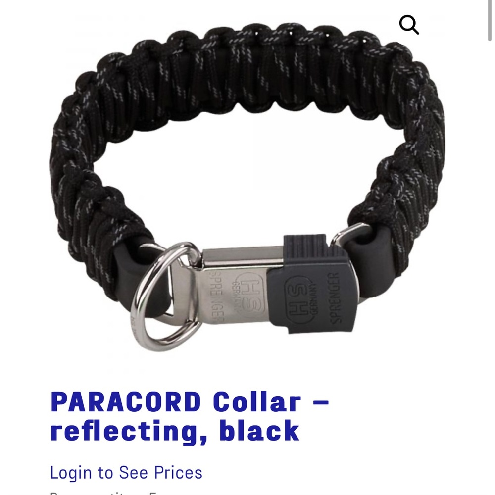 Hermsprenger Sprenger dogsports paracord collar dog